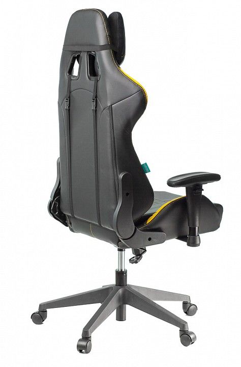 кресло игровое zombie viking 5 aero черный/желтый искусственная кожа с подголов. крестовина пластик