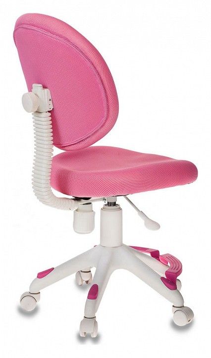 кресло детское бюрократ kd-w6-f/tw-13a розовый (пластик белый)