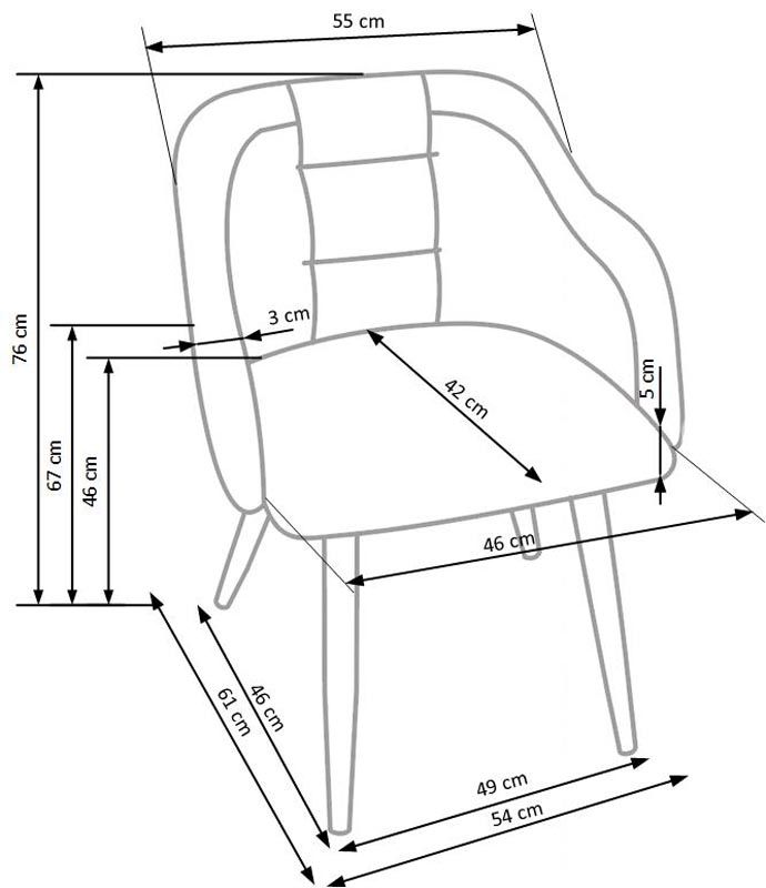 k288 krzeslo jasny braz / bezowy ( 1p=2szt)