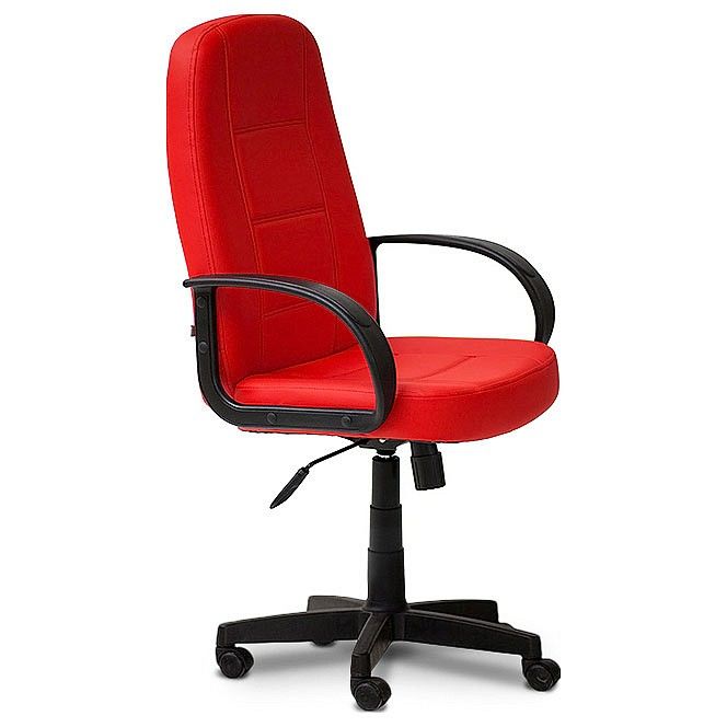 компьютерное кресло сн747 кож/зам красный  id -