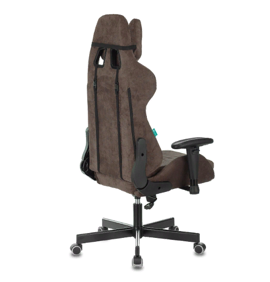 кресло игровое zombie viking knight fabric темно-коричневый light-10 с подголов. крестовина металл