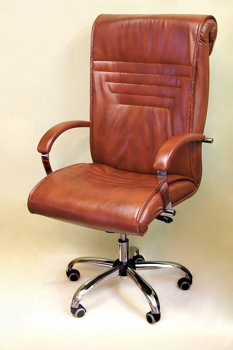 кресло компьютерное  премьер  коричневый-виски-двухтонка
