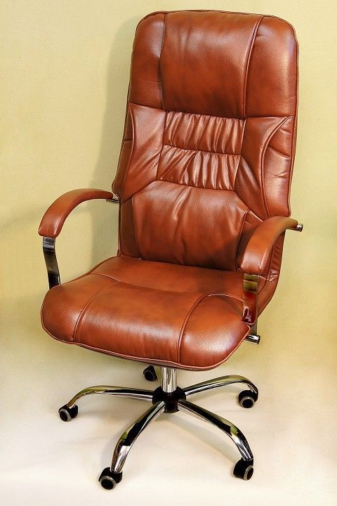 кресло компьютерное  бридж  коричневый-виски-двухтонка