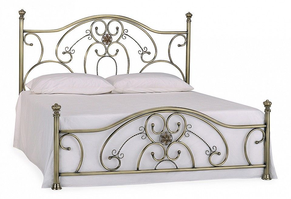 кровать металлическая elizabeth 140*200 см (double bed), античная медь (antique brass)