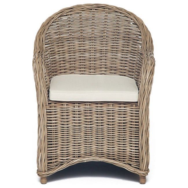 кресло secret de maison maisonet c подушкой натуральный ротанг, 63*66*85 см, натуральный серый/natural grey