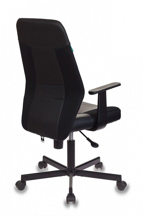 кресло бюрократ ch-606/bl+tw-96-1 черный/оранжевый искусст.кожа/ткань крестовина металл