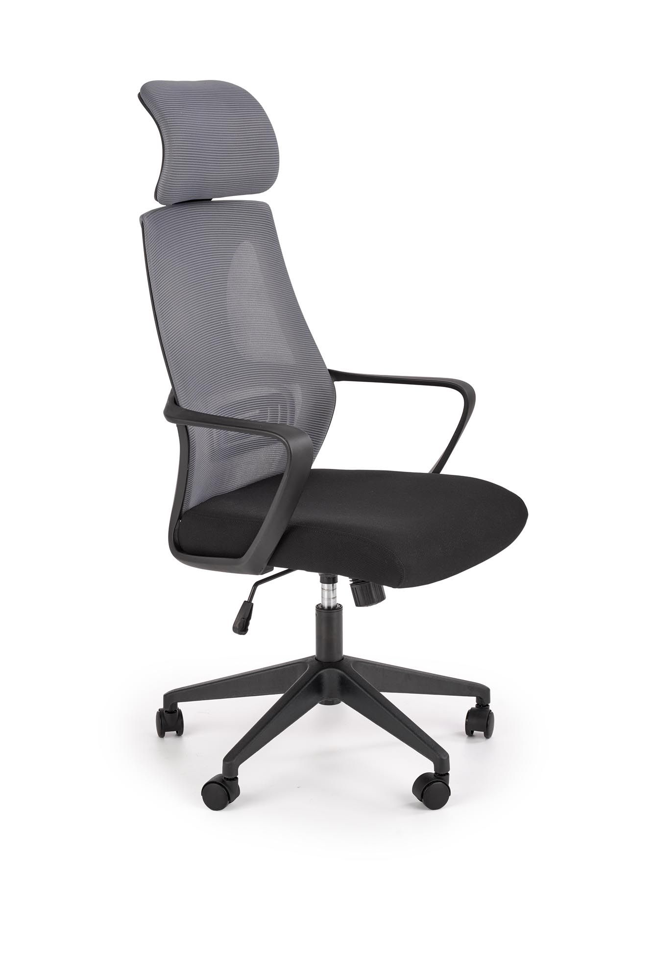 компьютерное кресло halmar valdez, черный - серый