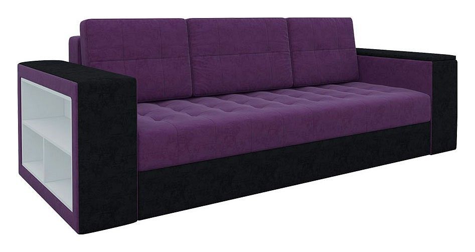 диван пазолини, вельвет люкс фиолетовый+черный ()
