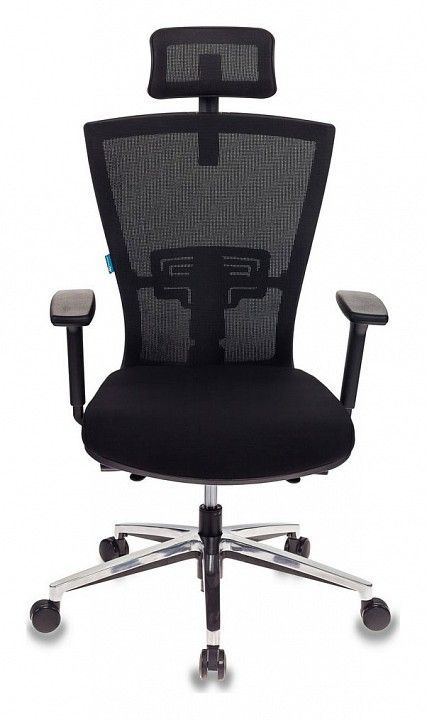 кресло руководителя бюрократ mc-815-н/в/fb01 черный сетка/ткань крестовина алюминий