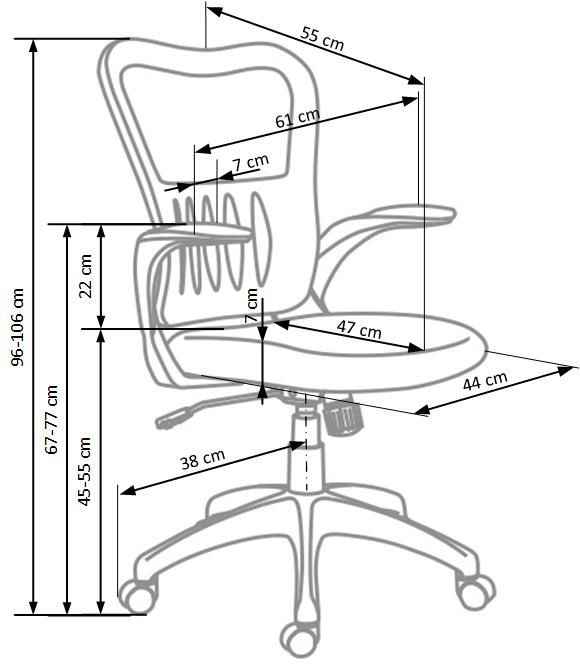 кресло компьютерное halmar griffin (мембранная ткань - серый)