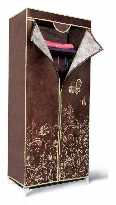 вешалка-гардероб с чехлом sheffilton sht-wr2012-1, темно-коричневый