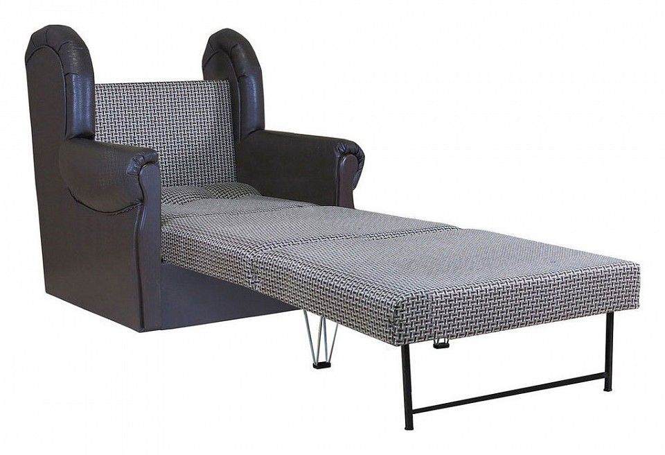 кресло кровать шарм-дизайн классика м рогожка коричневый