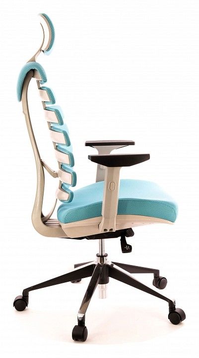 кресло everprof ergo grey ткань бирюзовый (ep-ergo fabric тurqoise)
