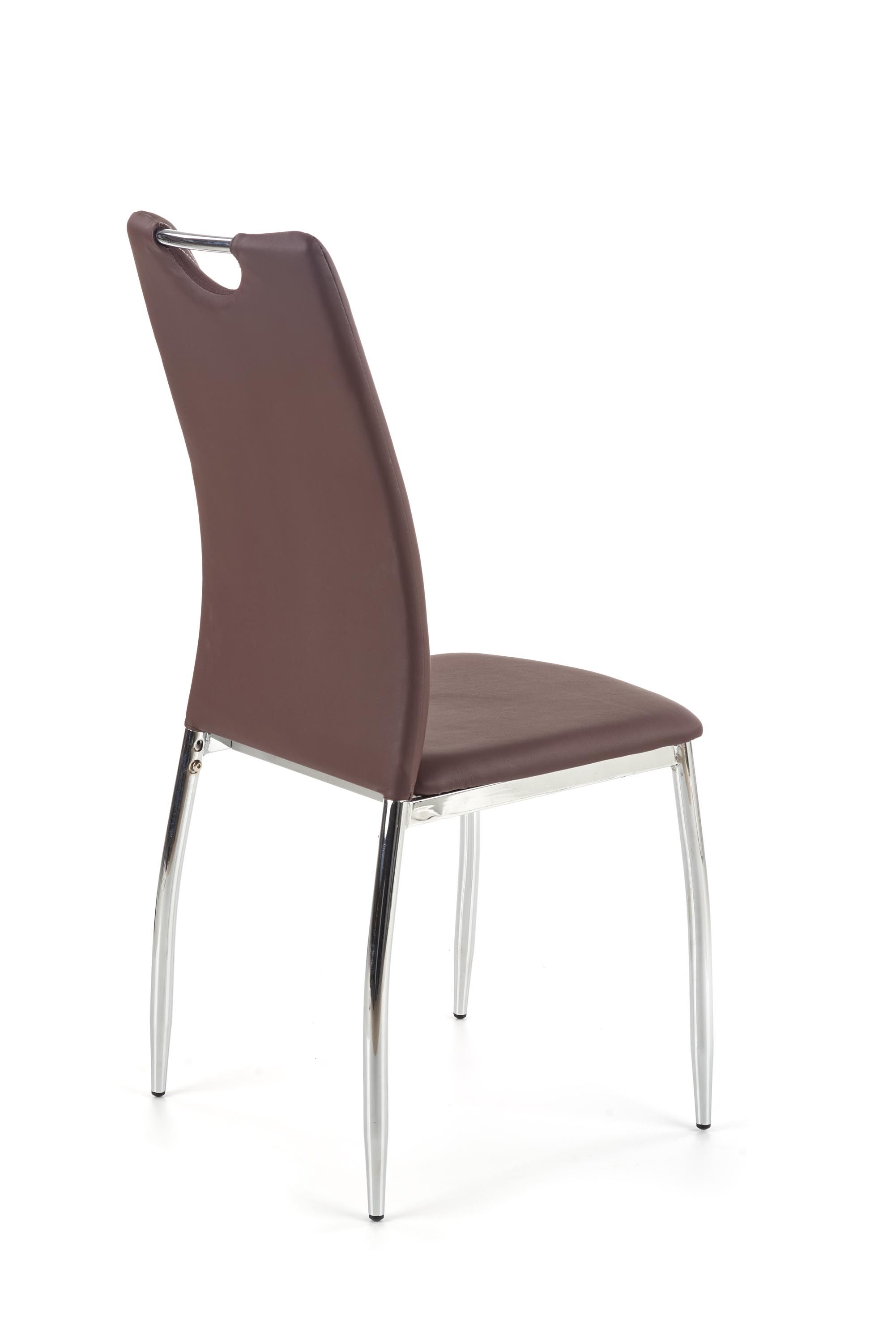 стул halmar k187 (хром, экокожа, коричневый)