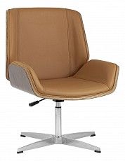 Кресло для посетителей TopChairs Crown, коричневое
