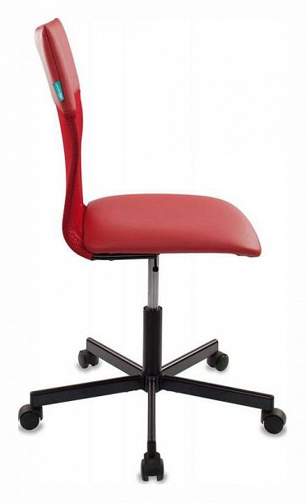 кресло бюрократ ch-1399/red спинка сетка красный сиденье красный искусственная кожа крестовина металл