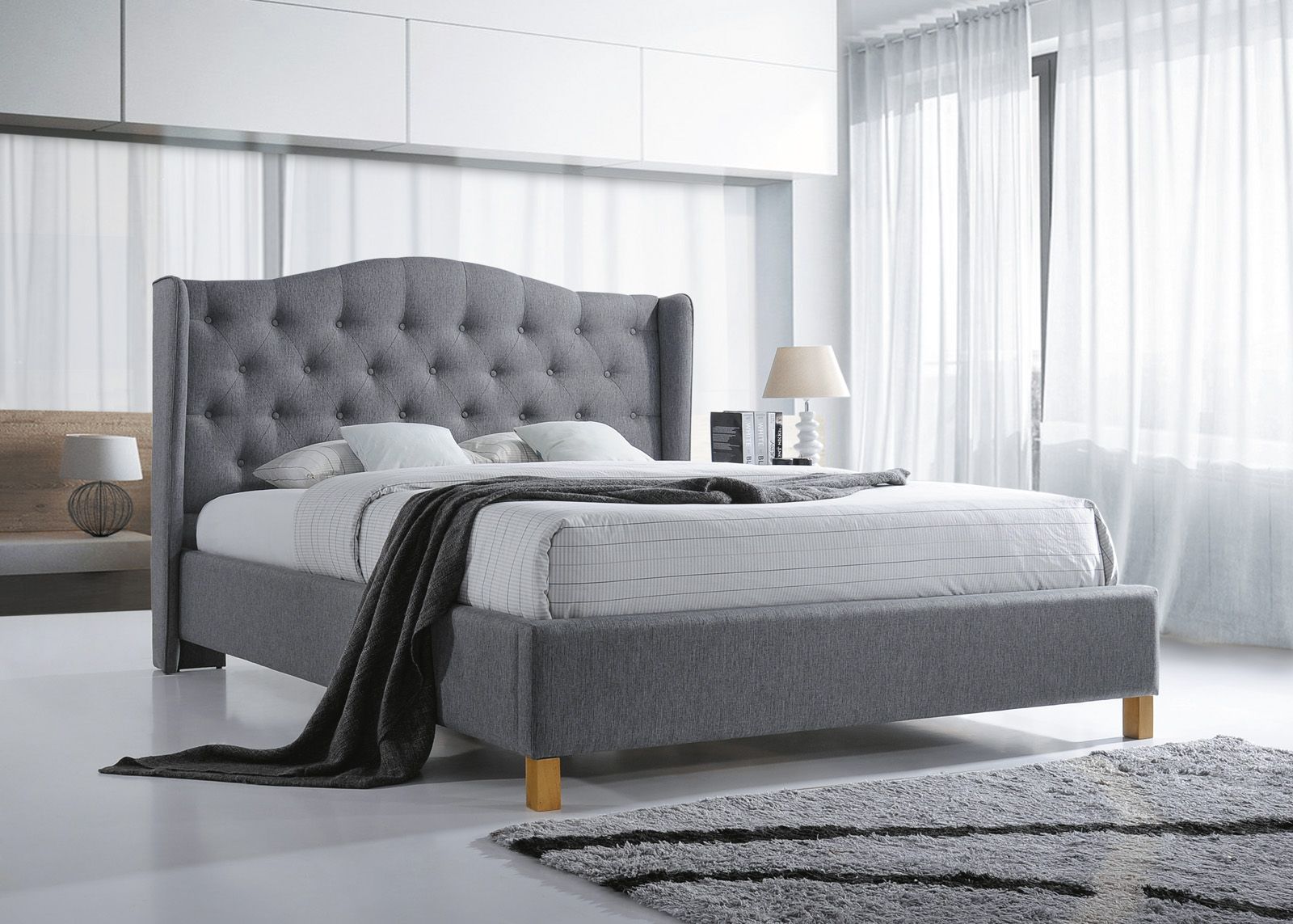 кровать signal aspen 140x200, серый