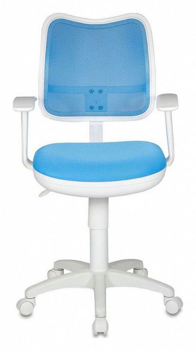 кресло бюрократ ch-w797/lb/tw-55 спинка сетка светло-голубой сиденье светло-голубой tw-55 (пластик белый) (813107)