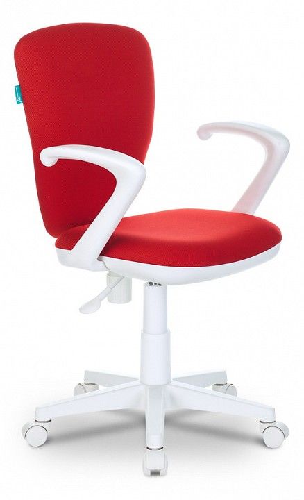 кресло детское бюрократ kd-w10axsn/26-22 красный 26-22 (пластик белый)