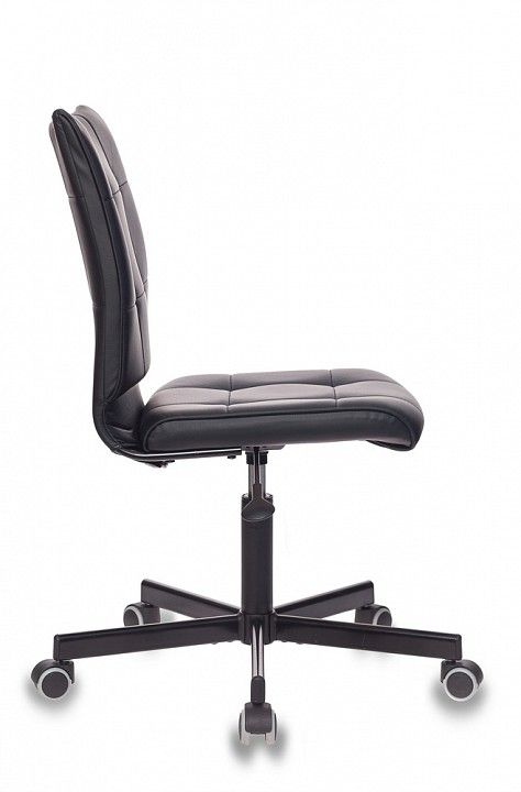 кресло бюрократ ch-330m/black без подлокотников черный искусственная кожа крестовина металл
