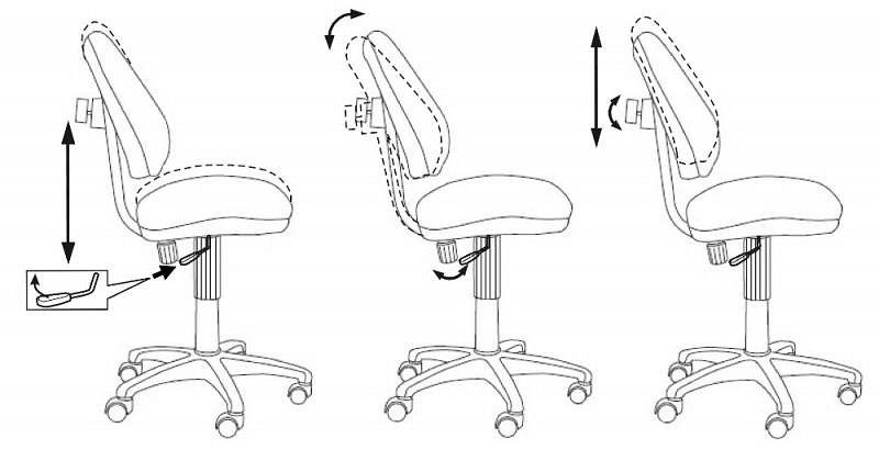 кресло детское бюрократ kd-4/tw-96-1 оранжевый tw-96-1 (841330)