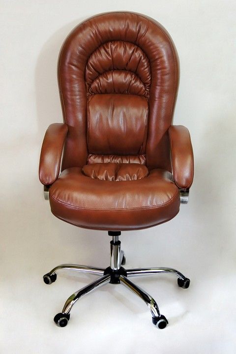 кресло компьютерное  шарман  коричневый-виски-двухтонка