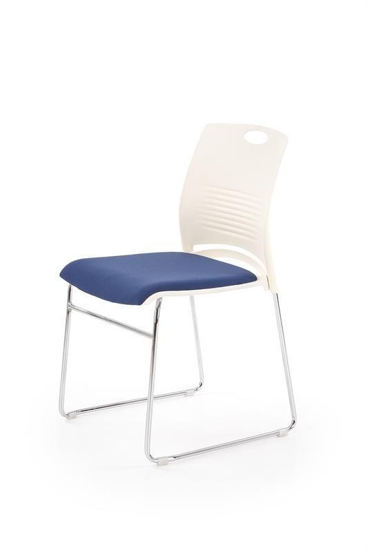 стул офисный halmar cali, белый - синий