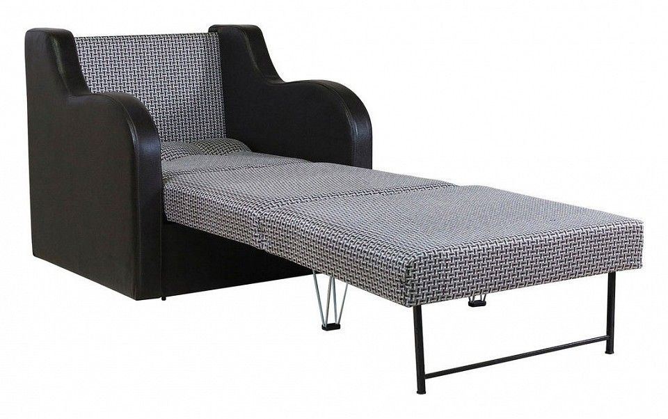 кресло кровать шарм-дизайн классика в рогожка коричневый