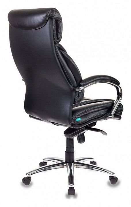 кресло руководителя бюрократ t-9904sl/black черный искусственная кожа крестовина хром