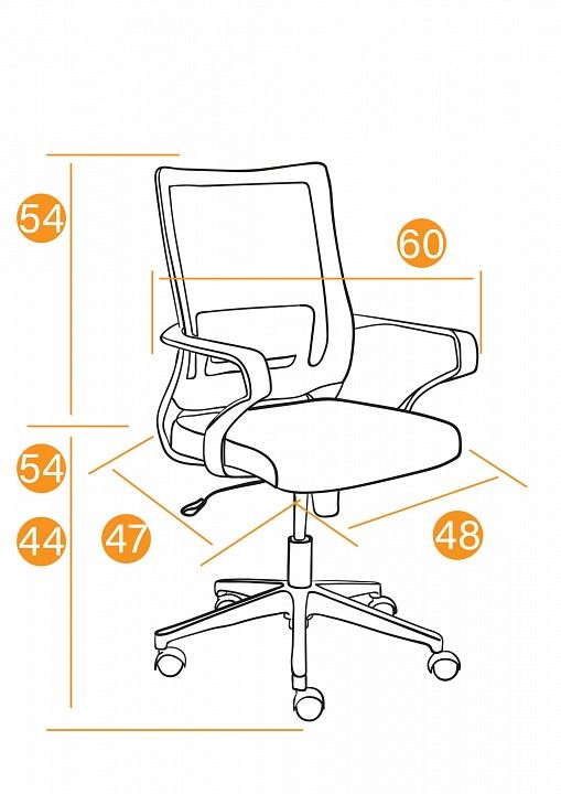 кресло mesh-4 ткань, черный/серый