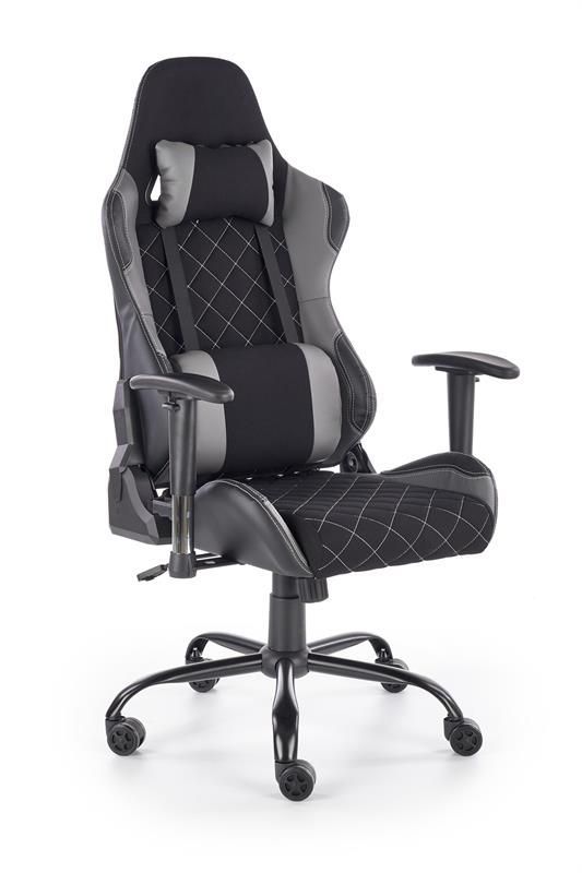 компьютерное кресло halmar drake, черный - серый