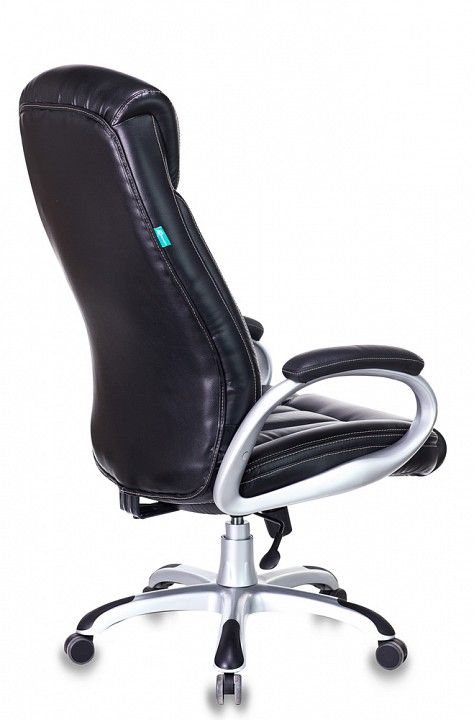 кресло руководителя бюрократ t-9922/black-pu черный искусственная кожа (пластик серебро)