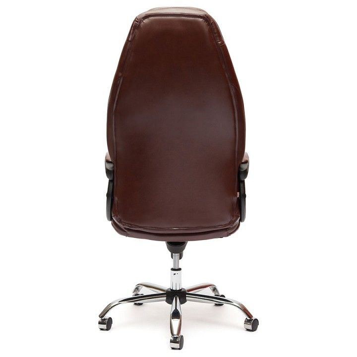 компьютерное кресло boss люкс (хром) кож/зам, коричневый/коричневый перфорированный, 2 tone/2 tone /06 (id:  )
