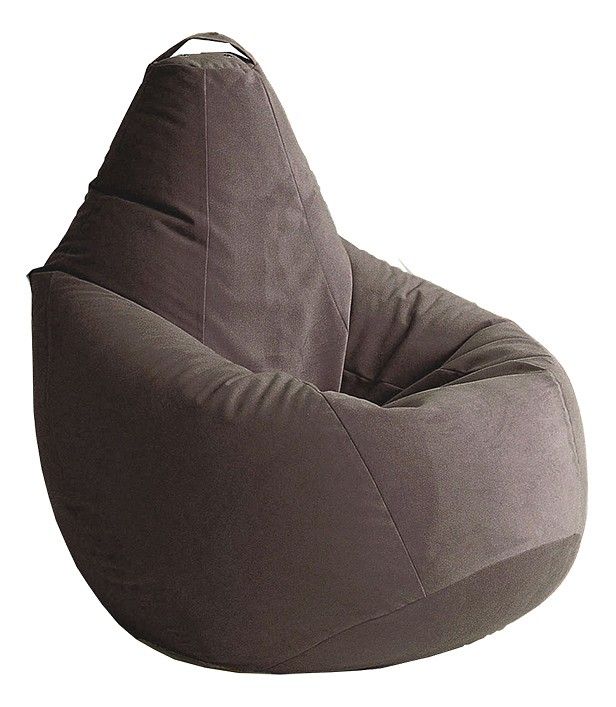 кресло-мешок «купер» xl (велюр коричневый, люкс)