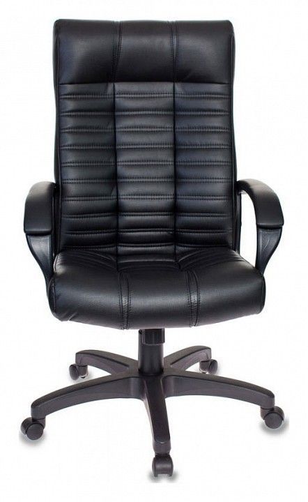 кресло руководителя бюрократ kb-10/black черный искусственная кожа