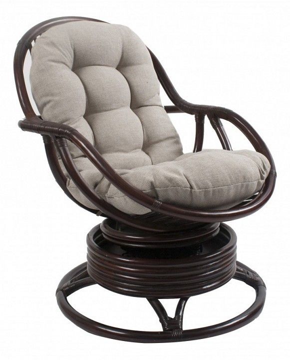 кресло-качалка kara ми с подушкой цвет орех