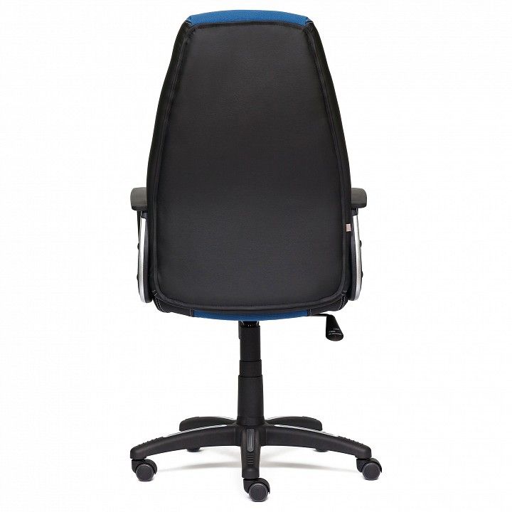 компьютерное кресло inter кож/зам/ткань, черный/синий/серый , 36-6/с24/14
