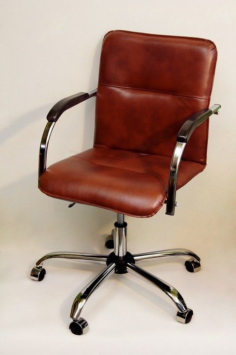 кресло компьютерное  самба-кресло кв-10-120111-0468 коричневый-виски-двухтонка