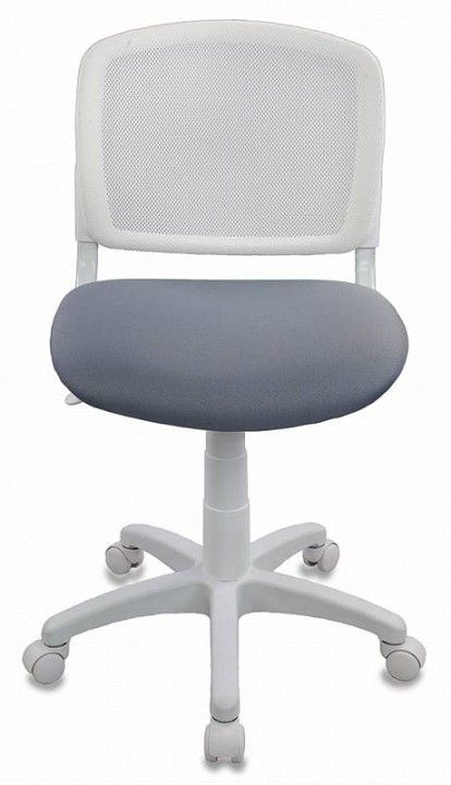 кресло детское бюрократ ch-w296nx/15-48 спинка сетка белый tw-15 сиденье серый 15-48