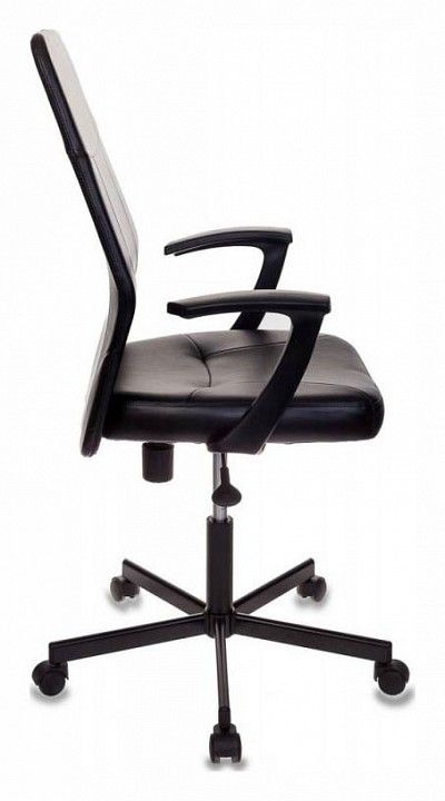 кресло бюрократ ch-605/black черный искусственная кожа крестовина металл