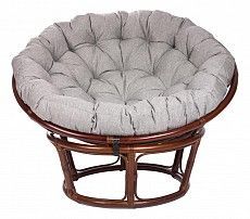 Кресло для отдыха PAPASUN CHAIR с подушкой Коньяк, Серый