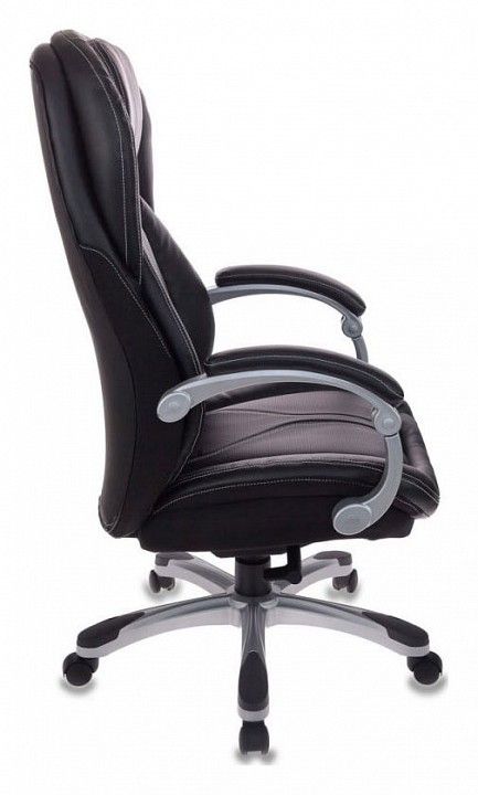кресло руководителя бюрократ t-9919/black сиденье черный рец.кожа/кожзам