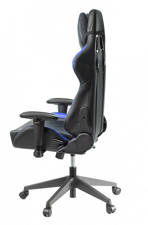 кресло игровое zombie viking 5 aero черный/синий искусственная кожа с подголов. крестовина пластик