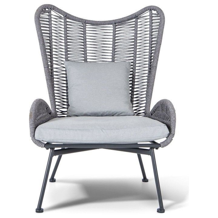 кресло мадрид, арт. lcar6001, в комплекте с подушками, свет темно-серый