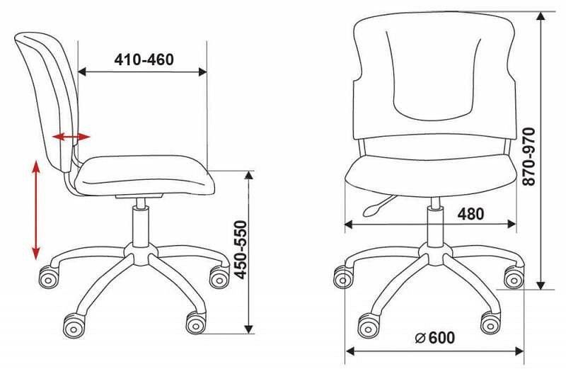 кресло бюрократ ch-322sxn/grey спинка динамичная поддержка серый 26-25 крестовина хром