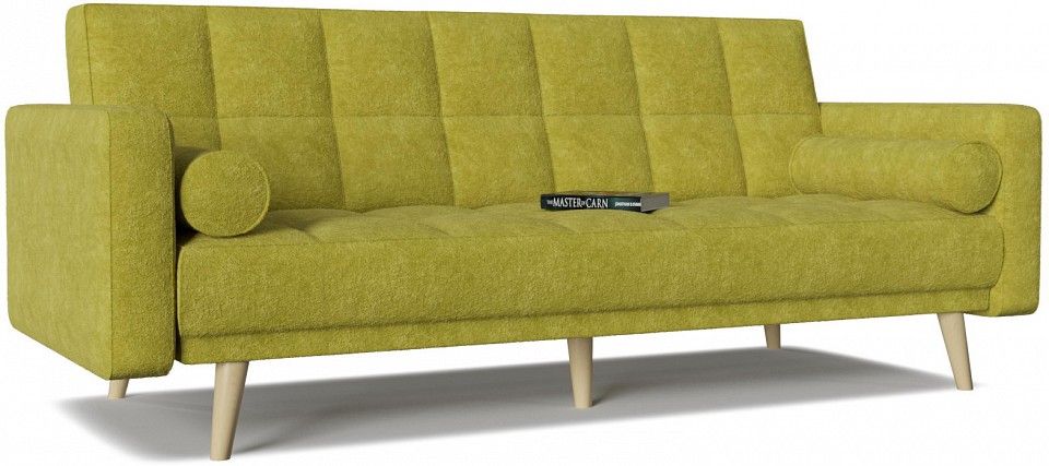 диван прямой лейден mustard зеленый книжка флок
