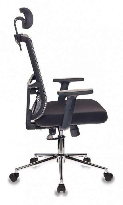 кресло руководителя бюрократ mc-w612-h/gr/grafit серый bm-10 сиденье серый bahama сетка/ткань крестовина хром (пластик белый)