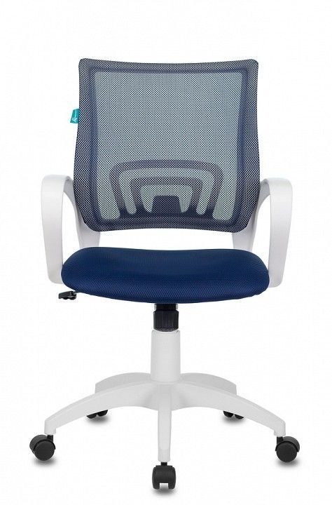 кресло бюрократ ch-w695n/db/tw-10n темно-синий tw-05n tw-10n сетка/ткань (пластик белый)