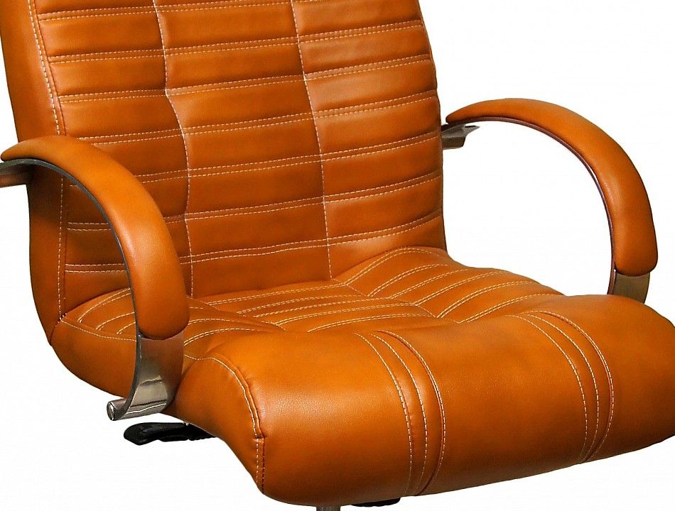 кресло компьютерное атлант кв-02-131112_0466 рыже-коричневый