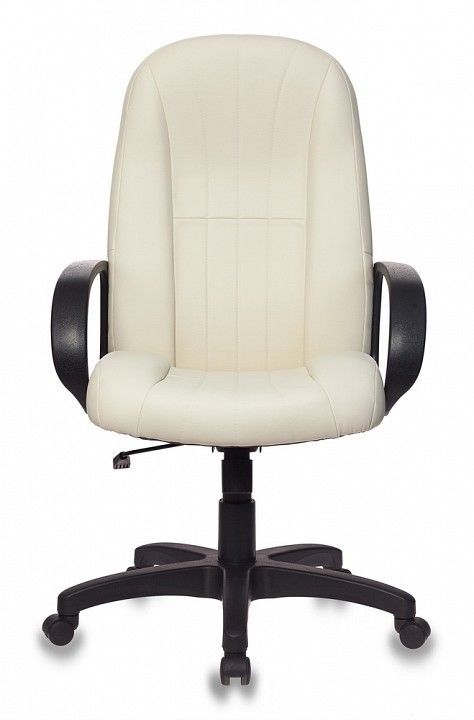 кресло руководителя бюрократ t-898/or-10 молочный искусственная кожа